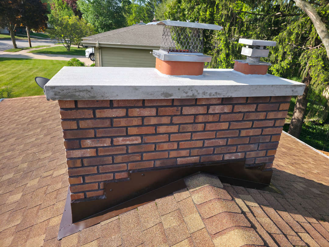 Brand new Chimney top Chimney after rebuilding