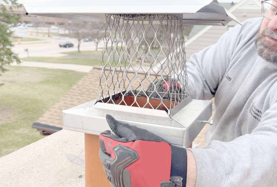 Install a new stainless steel chimney flue cap today New stainless steel Chimney cap