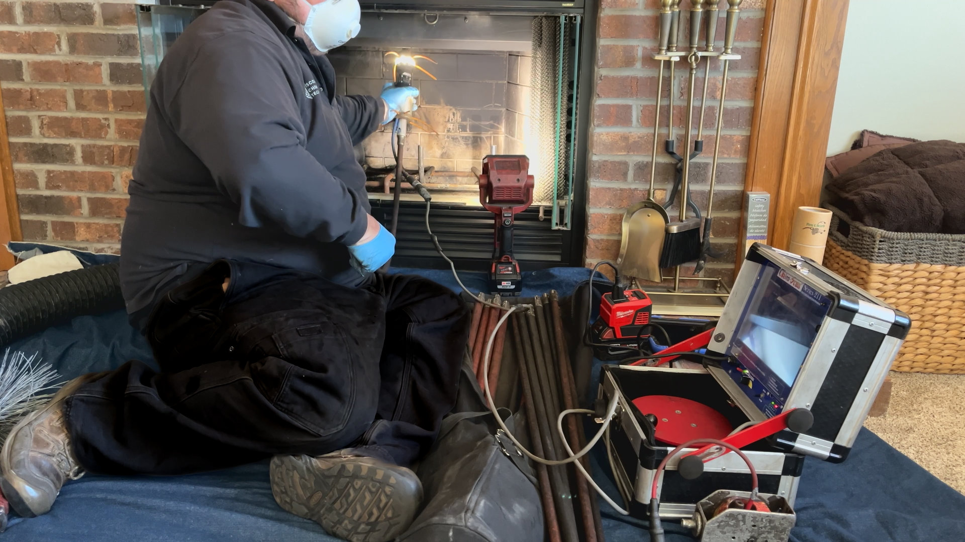 Inspection of a Brookfield WI Chimney Interior Brookfield Wisconsin Chimney Scan